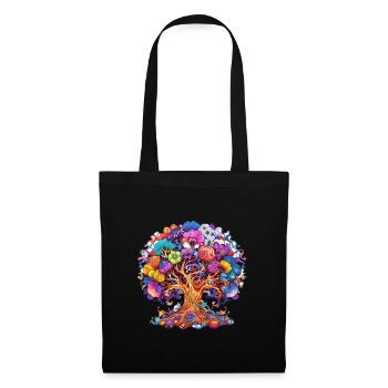 ARBRE DE VIE - Sac en tissu - noir - Devant