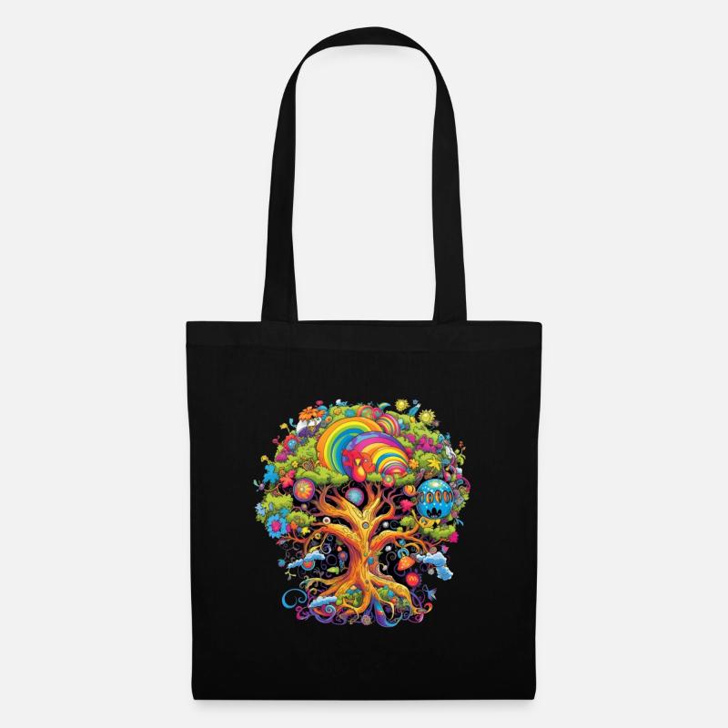 ARBRE DE VIE ZEN - Sac en tissu - noir