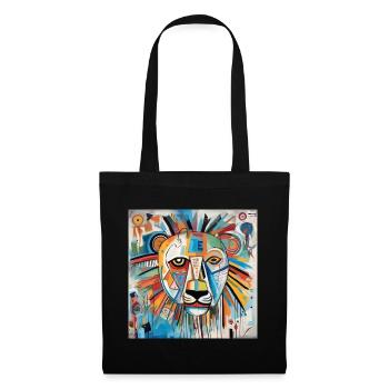 LION STREET ART - Sac en tissu - noir - Devant