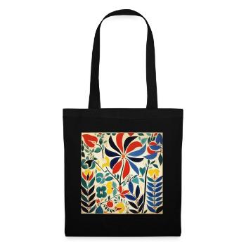 BOUQUET DE FLEURS - Sac en tissu - noir - Devant