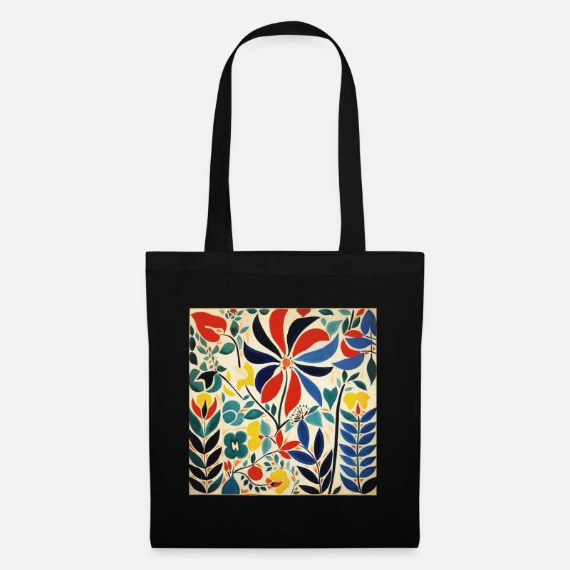 BOUQUET DE FLEURS - Sac en tissu - noir