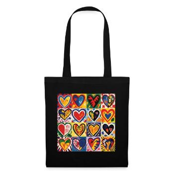 HEART OF LOVE STREET ART - Tote Bag - black - Front