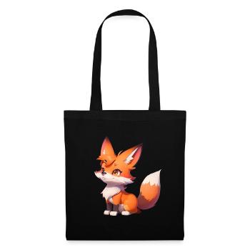 Adorable Chibi Fox - Tote Bag - black - Front
