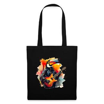 Toucan à bascule - Sac en tissu - noir - Devant