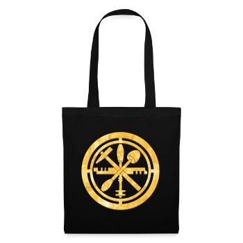 Glaser Zunft Logo Wappen Gold - Stoffbeutel - Schwarz - Vorne