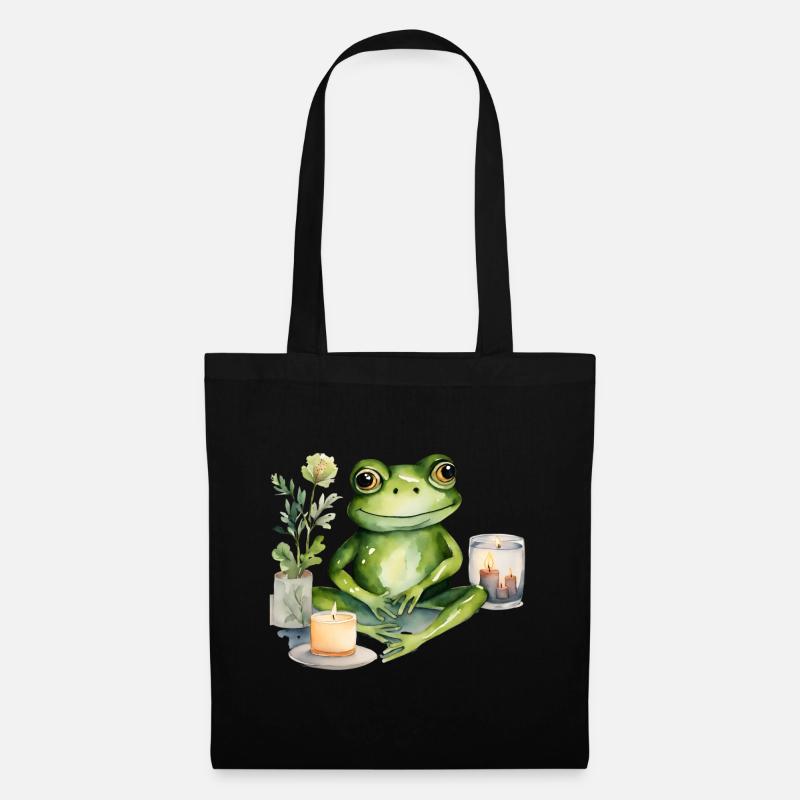 Hoppy Self-Care Frog - Stoffbeutel - Schwarz
