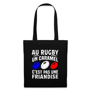 Joueur de rugby - Sac en tissu - noir - Devant