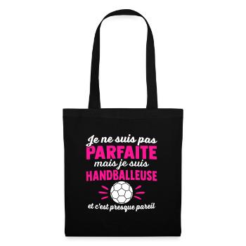 Je suis une handballeuse - Sac en tissu - noir - Devant