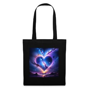 coeur boréale - Sac en tissu - noir - Devant