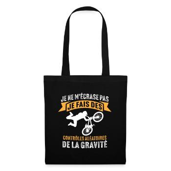 je fais des contrôles aléatoires de la gravité VTT - Sac en tissu - noir - Devant