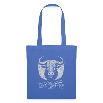 Boeuf bourguigon - Sac en tissu - bleu pâle - Devant