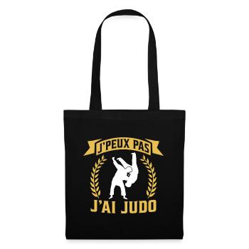 je peux pas j'ai judo cadeau judoka - Sac en tissu - noir - Devant