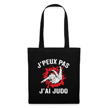 je peux pas j'ai judo - Sac en tissu - noir - Devant
