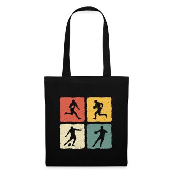Retro Rugby T-Shirt - Tote Bag - black - Front