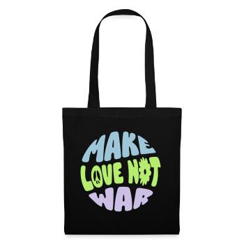 MAKE LOVE NOT WAR - Tote Bag - black - Front