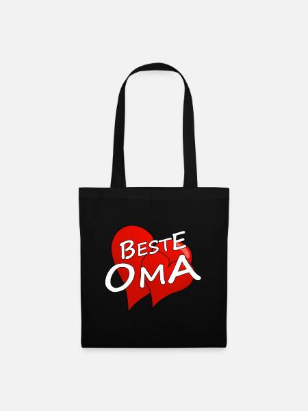 Beste Oma - Stoffbeutel - Schwarz