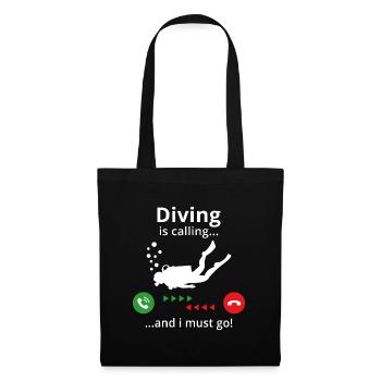La plongée m’appelle et je dois y aller - Sac en tissu - noir - Devant