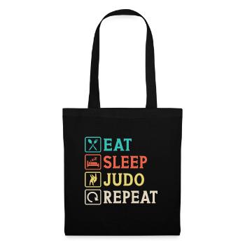 Eat Sleep Judo Repeat - Sac en tissu - noir - Devant