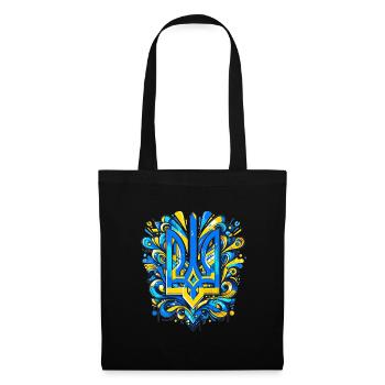 Fancy Beautiful Blue Yellow Splash Pattern - Tote Bag - black - Front