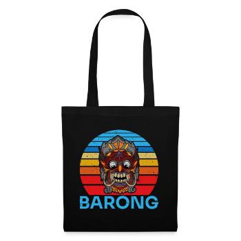 Barong Bali Tiermaskentanz Mythischer Löwe - Stoffbeutel - Schwarz - Vorne