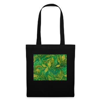 Leaves, impressionistic, in vivid green shades. - Tote Bag - black - Front
