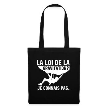 la loi de la gravitation je connais pas - Sac en tissu - noir - Devant