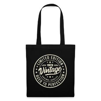Jahrgang 1973 Geschenk 1973 Retro Geburtstag 1973 - Stoffbeutel - Schwarz - Vorne