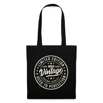 Vintage 1952 Cadeau 1952 Anniversaire Rétro 1952 - Sac en tissu - noir - Devant