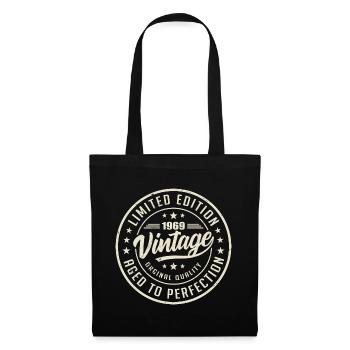 Jahrgang 1969 Geschenk 1969 Retro Geburtstag 1969 - Stoffbeutel - Schwarz - Vorne