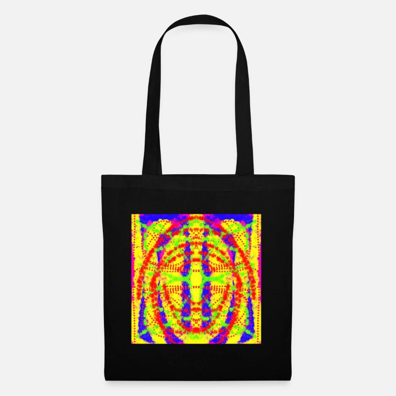 Abstract yellow and blue design - Tote Bag - black