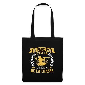 Je Peux Pas C'Est La Saison De La Chasse - Sac en tissu - noir - Devant