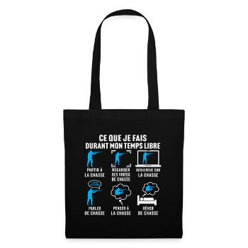 Partir à la chasse - Sac en tissu - noir - Devant