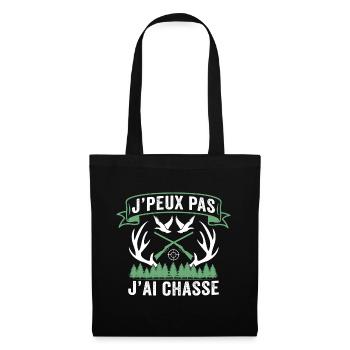 je peux pas j'ai chasse - Sac en tissu - noir - Devant