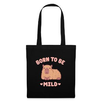 Cute Chilling Capybara Born To Be Mild - Tote Bag - black - Front