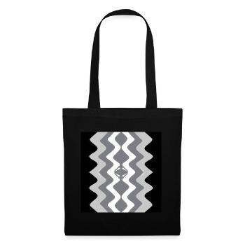 Zig Zag Vertical Grey - Tote Bag - black - Front