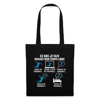jouer au handball t-shirt cadeau handballeur - Sac en tissu - noir - Devant