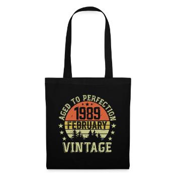 February 1989 - February 1989 Birthday Gift - Tote Bag - black - Front