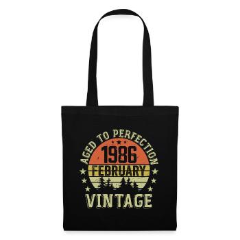 Février 1986 - Cadeau Anniversaire Février 1986 - Sac en tissu - noir - Devant
