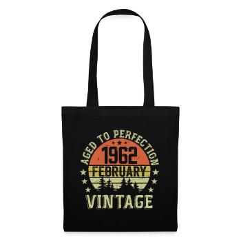 Februar 1962 - Februar 1962 Geburtstagsgeschenk - Stoffbeutel - Schwarz - Vorne