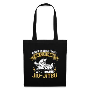 Never Underestimate Old Man Who Trains Jiu Jitsu - Tote Bag - black - Front