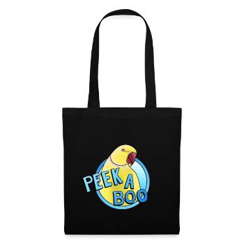 yellow collared parakeet "Peek-a-boo" - Tote Bag - black - Front