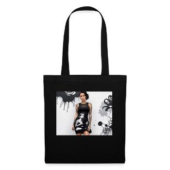 Éclaboussures noires femme robe avec motif omikly - Sac en tissu - noir - Devant