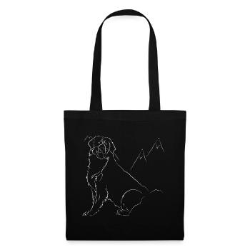 Chien Bouvier bernois - Sac en tissu - noir - Devant
