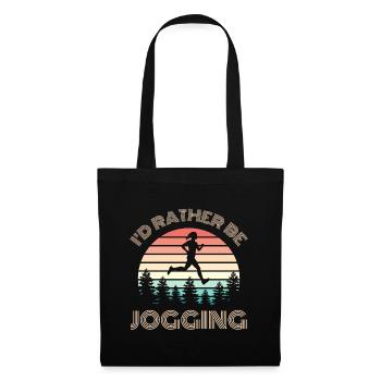 I'D RATHER BE Jogging Retro Sun - Tote Bag - black - Front