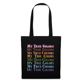 My true colors: rainbow vintage - Stoffbeutel - Schwarz - Vorne