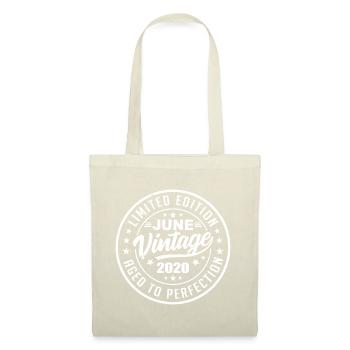 Juin 2020 Cadeau Anniversaire 2020 Juin 2020 Rétro - Sac en tissu - nature - Devant
