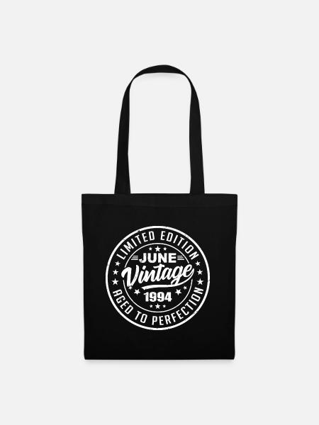 Juni 1994 Geburtstagsgeschenk 1994 Juni 1994 Retro - Stoffbeutel - Schwarz