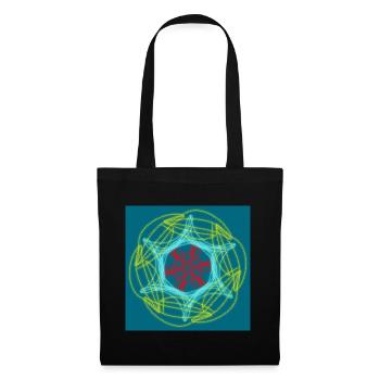 Colorful abstract geometric star - Tote Bag - black - Front