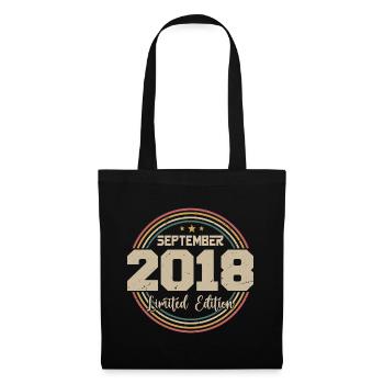 September 2018 Geburtstagsgeschenk 2018 - Stoffbeutel - Schwarz - Vorne