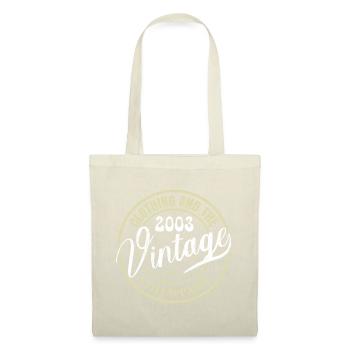 Jahrgang 2003 Retro 2003 Geburtstagsgeschenk - Stoffbeutel - Natur - Vorne